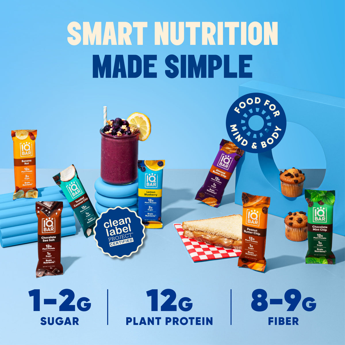 IQBAR 7 Bar Sampler Variety Pack Protein Bars