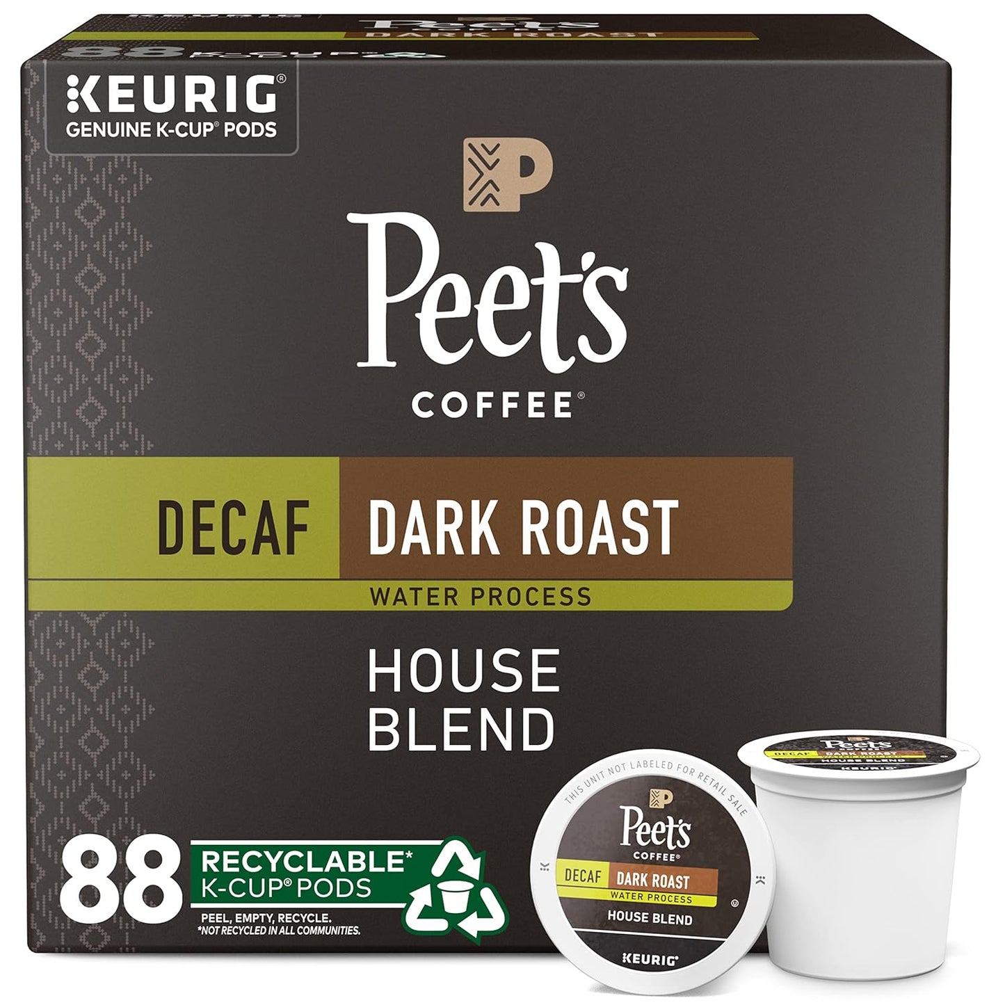 peet's decaf house blend k cups