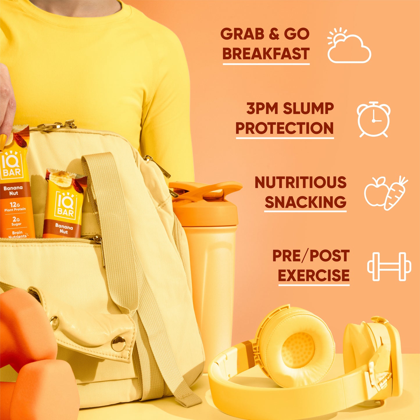 IQBAR Banana Nut — Protein-Packed Energy Bars (12-Pack)