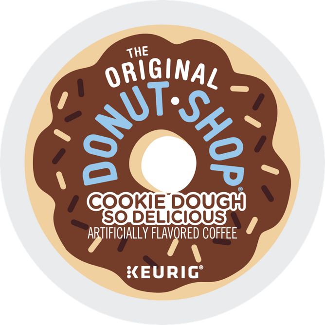 The Original Donut Shop Cookie Dough So Delicious Flavored Coffee K-Cup Pods – Bulk Pack