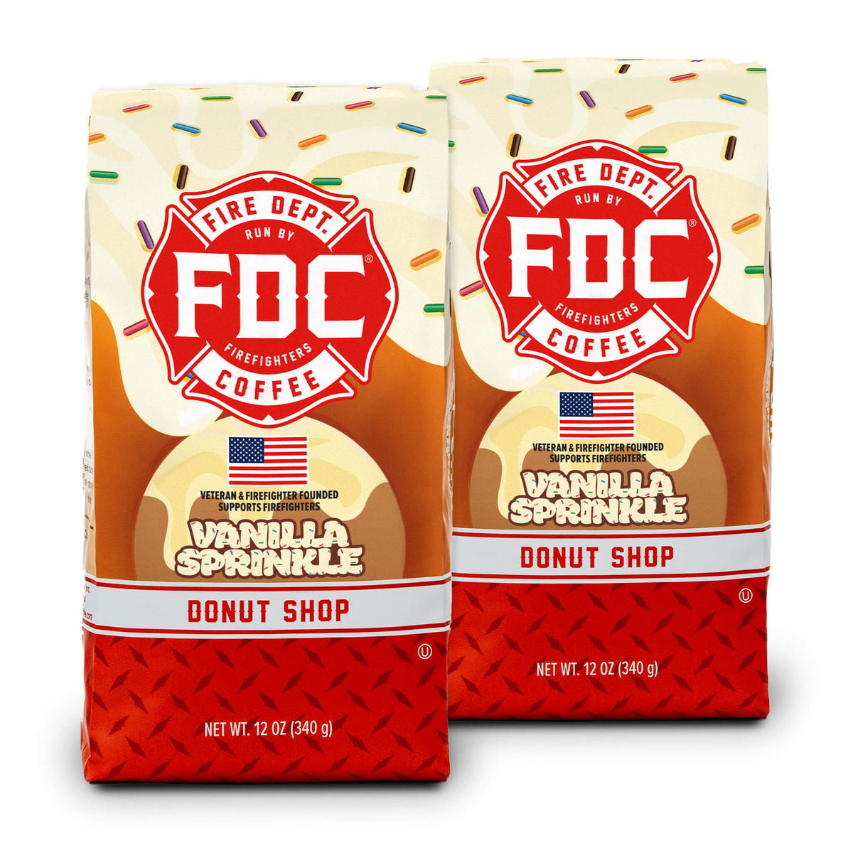 Fire Department Coffee Vanilla Sprinkle Donut Coffee