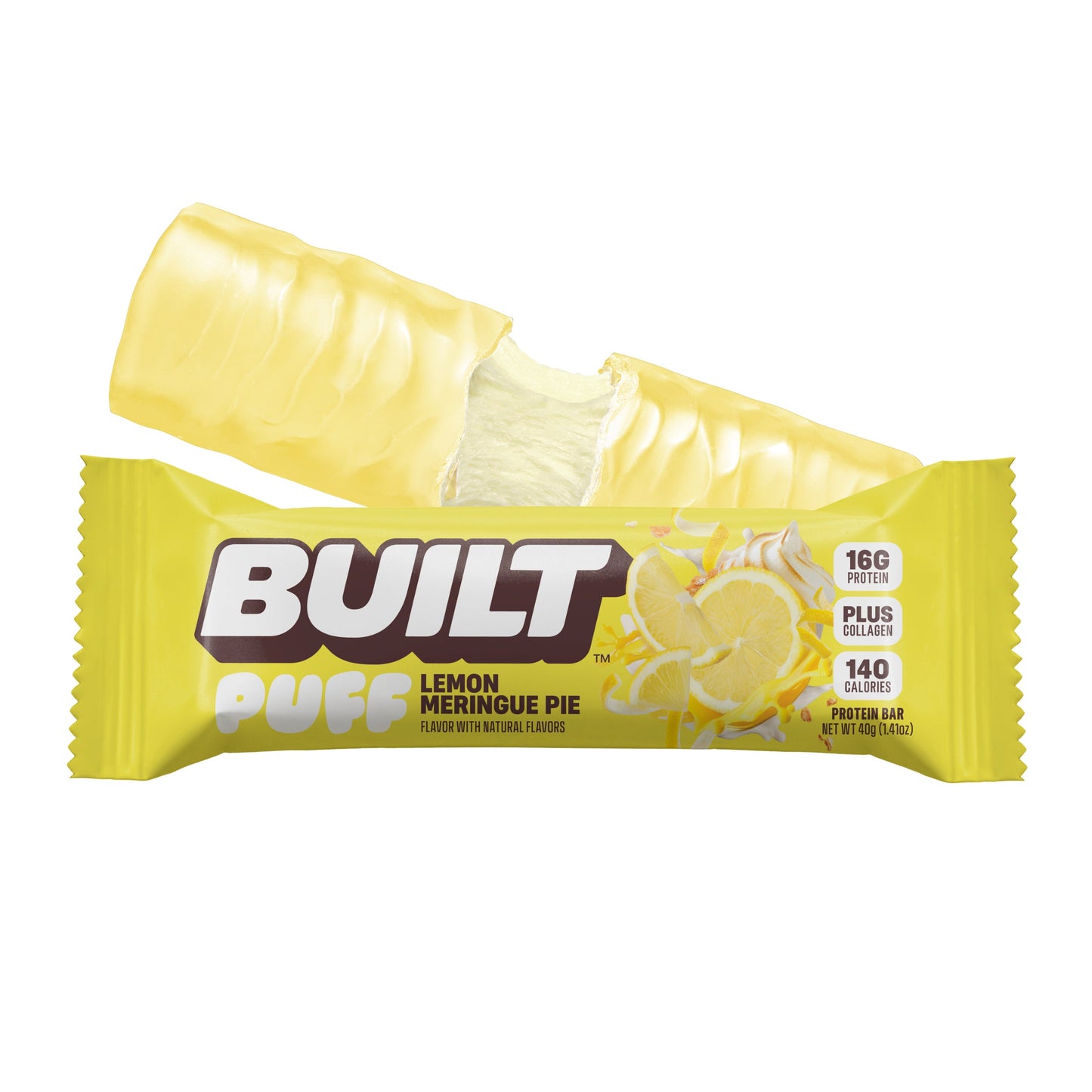 Lemon Meringue Pie Puff Protein Bar | Built High Protein Snack