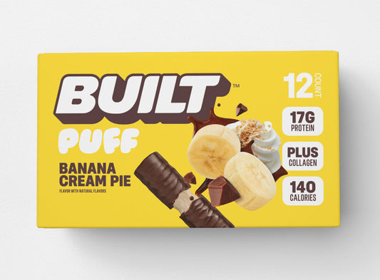 Built Banana Cream Pie Puff Protein Bar – 12 Count Box