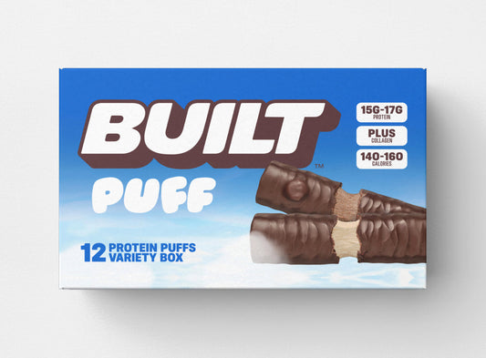 Built Protein Bars & Puffs Mixed Box – 12 Count Variety Pack