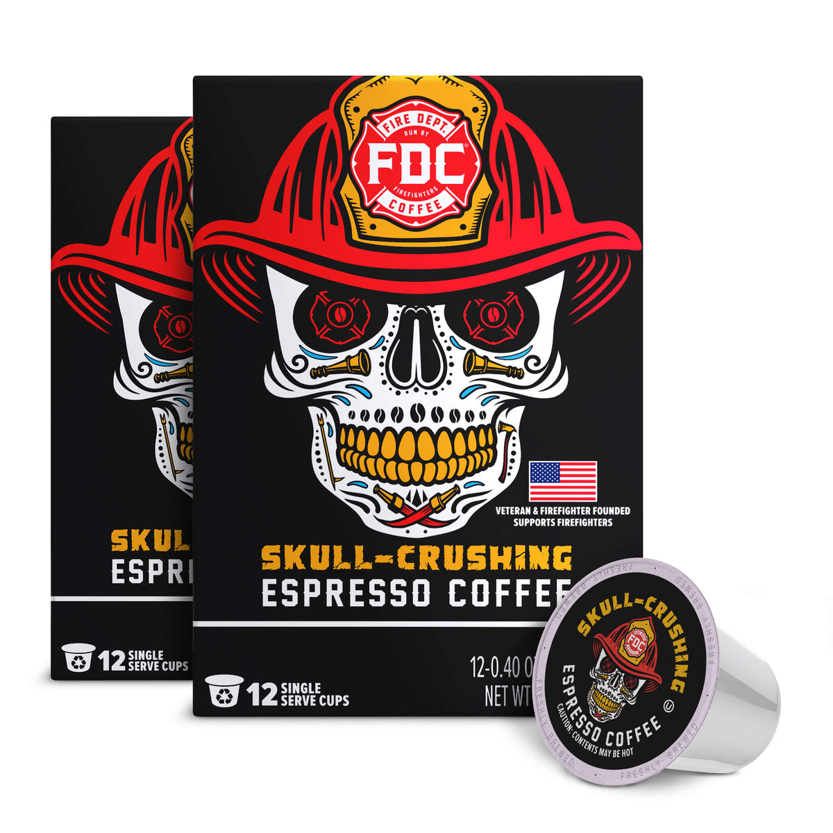 Fire Department Coffee Skull Crushing Espresso Coffee Pods