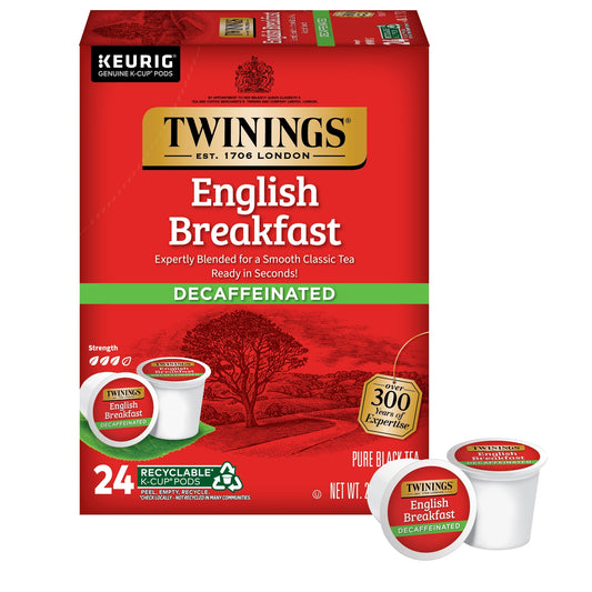 Twinings English Breakfast Decaf Pure Black Tea Keurig K-cups