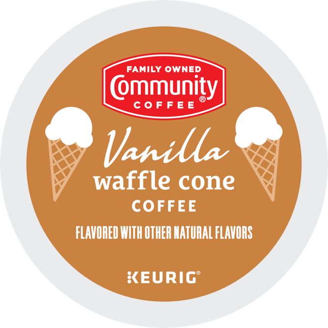 Community Coffee Vanilla Waffle Cone Coffee K-Cup Pods