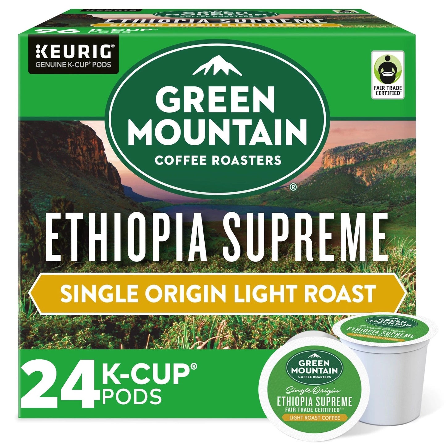 Green Mountain Ethiopia Supreme K-Cup Pods for Keurig