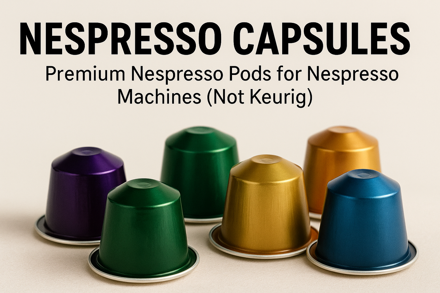 Nespresso Capsules — Premium Nespresso Pods for Nespresso Machines (Not Keurig Compatible)