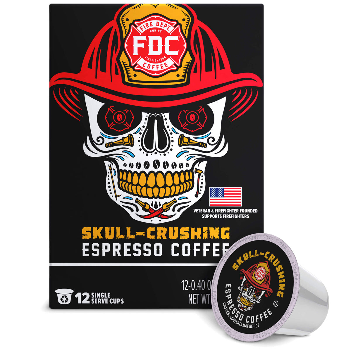 Fire Department Coffee Skull Crushing Espresso Coffee Pods