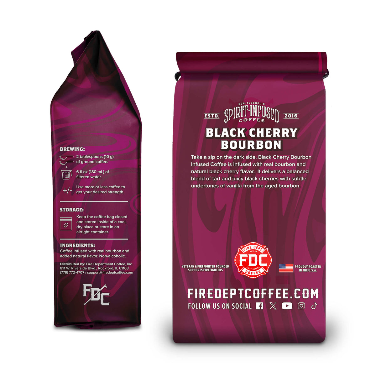 Fire Department Coffee Black Cherry Bourbon Infused Coffee