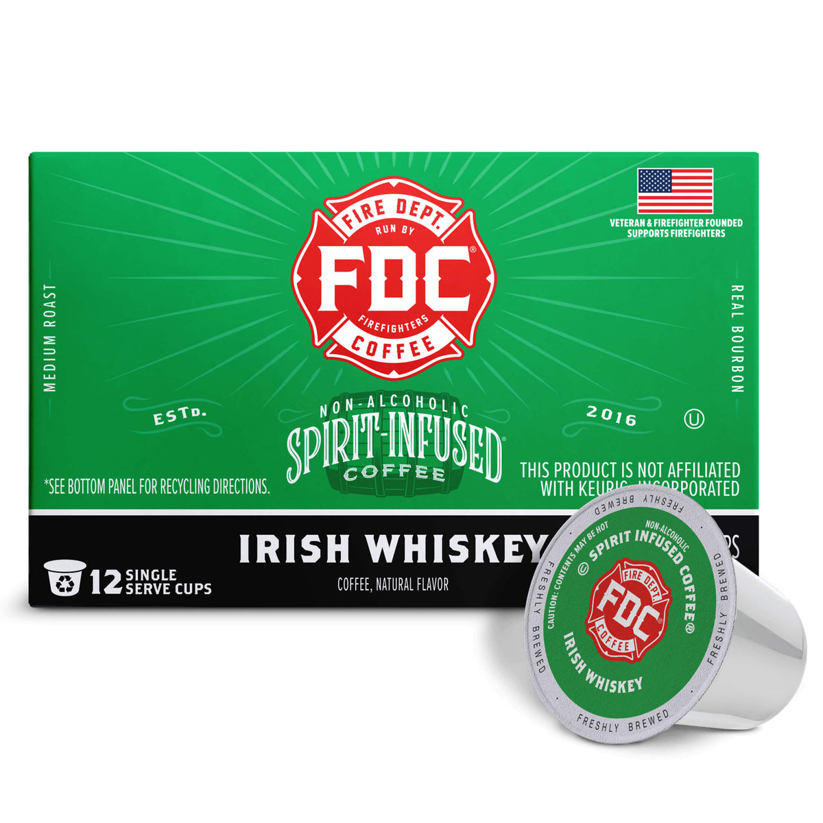 Fire Department Coffee Irish Whiskey Infused Coffee Pods