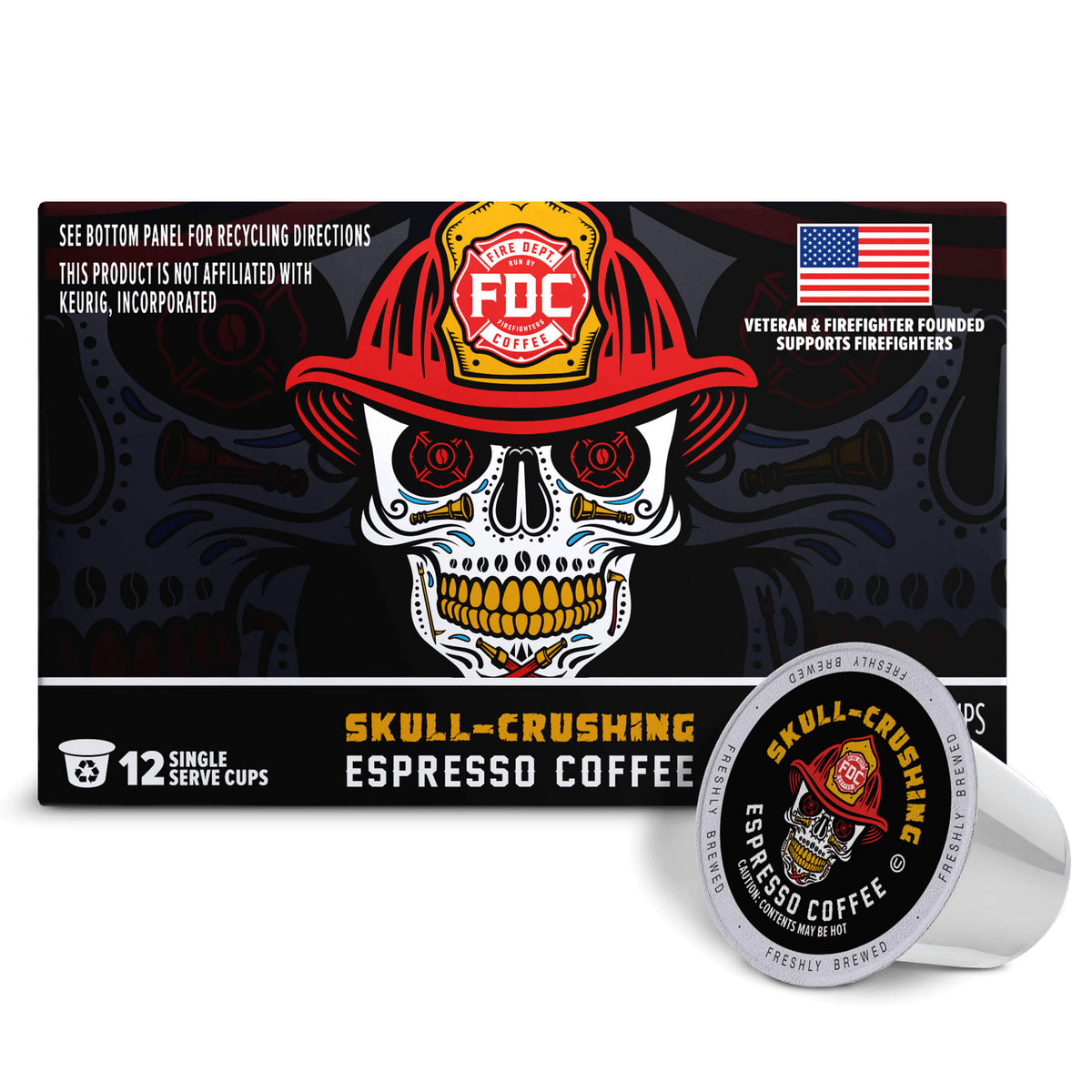 Fire Department Coffee Skull Crushing Espresso Coffee Pods