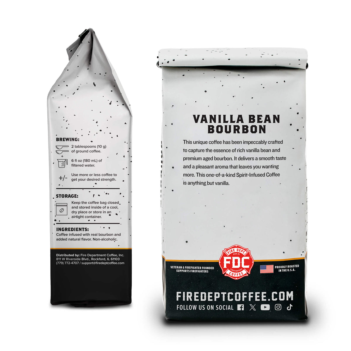 Fire Department Coffee Vanilla Bean Bourbon Infused Coffee
