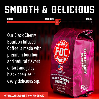 Fire Department Coffee Black Cherry Bourbon Infused Coffee