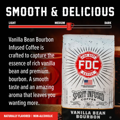 Fire Department Coffee Vanilla Bean Bourbon Infused Coffee
