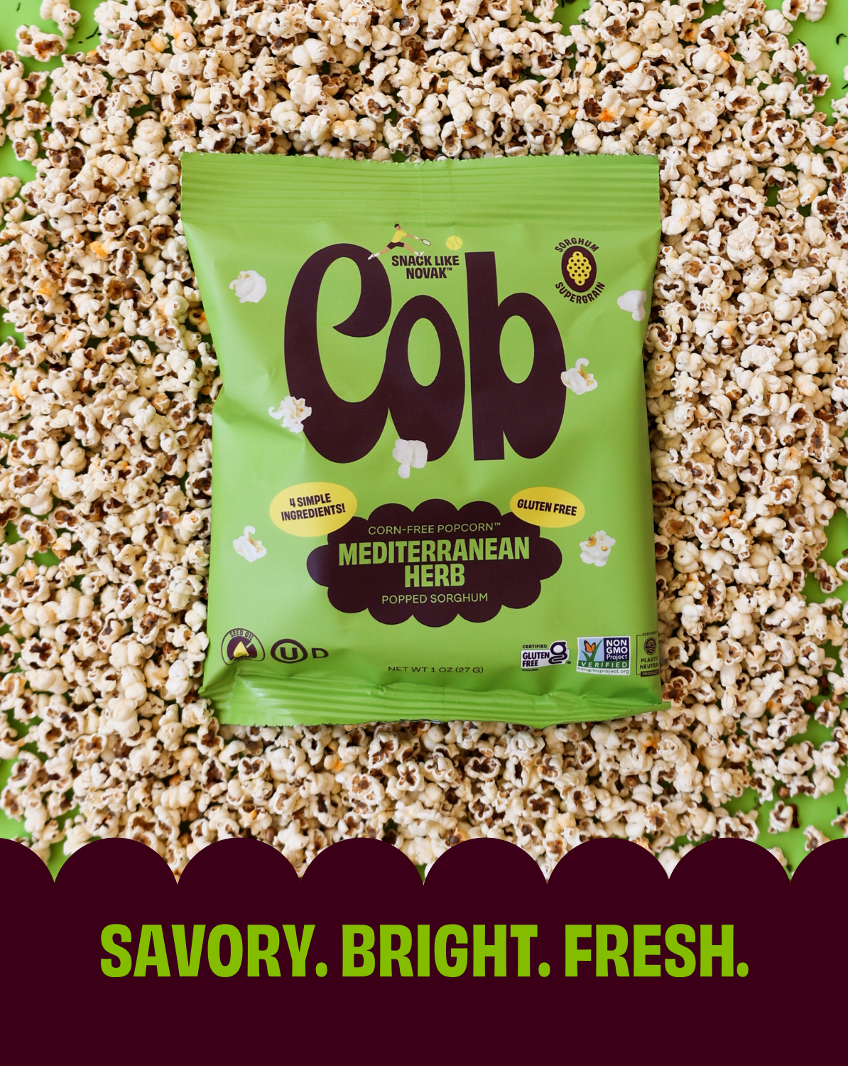 Cob Mediterranean Herb Popped Sorghum