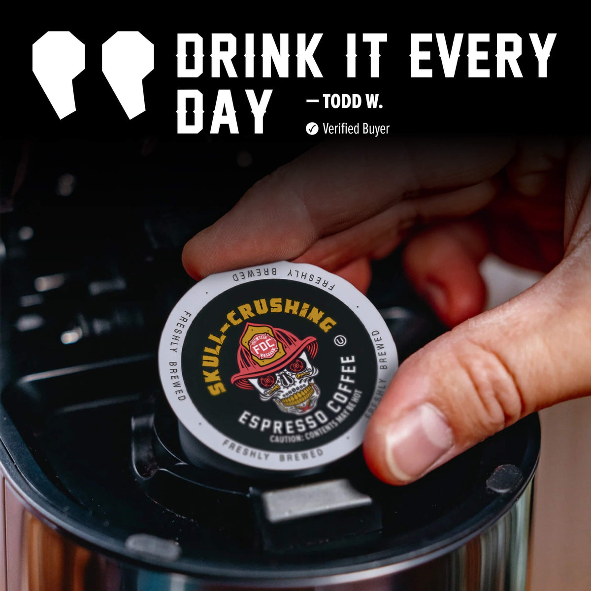 Fire Department Coffee Skull Crushing Espresso Coffee Pods