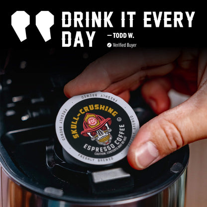 Fire Department Coffee Skull Crushing Espresso Coffee Pods