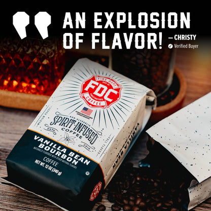 Fire Department Coffee Vanilla Bean Bourbon Infused Coffee