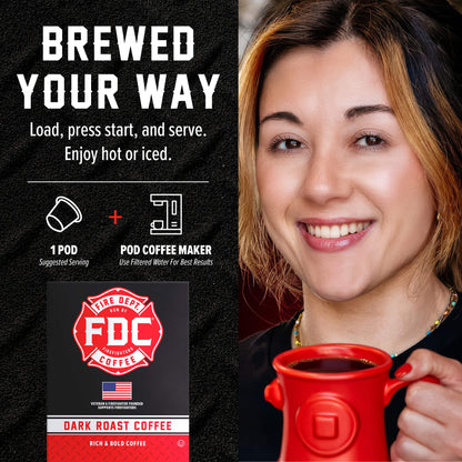 Fire Dept Coffee Dark Roast Pods