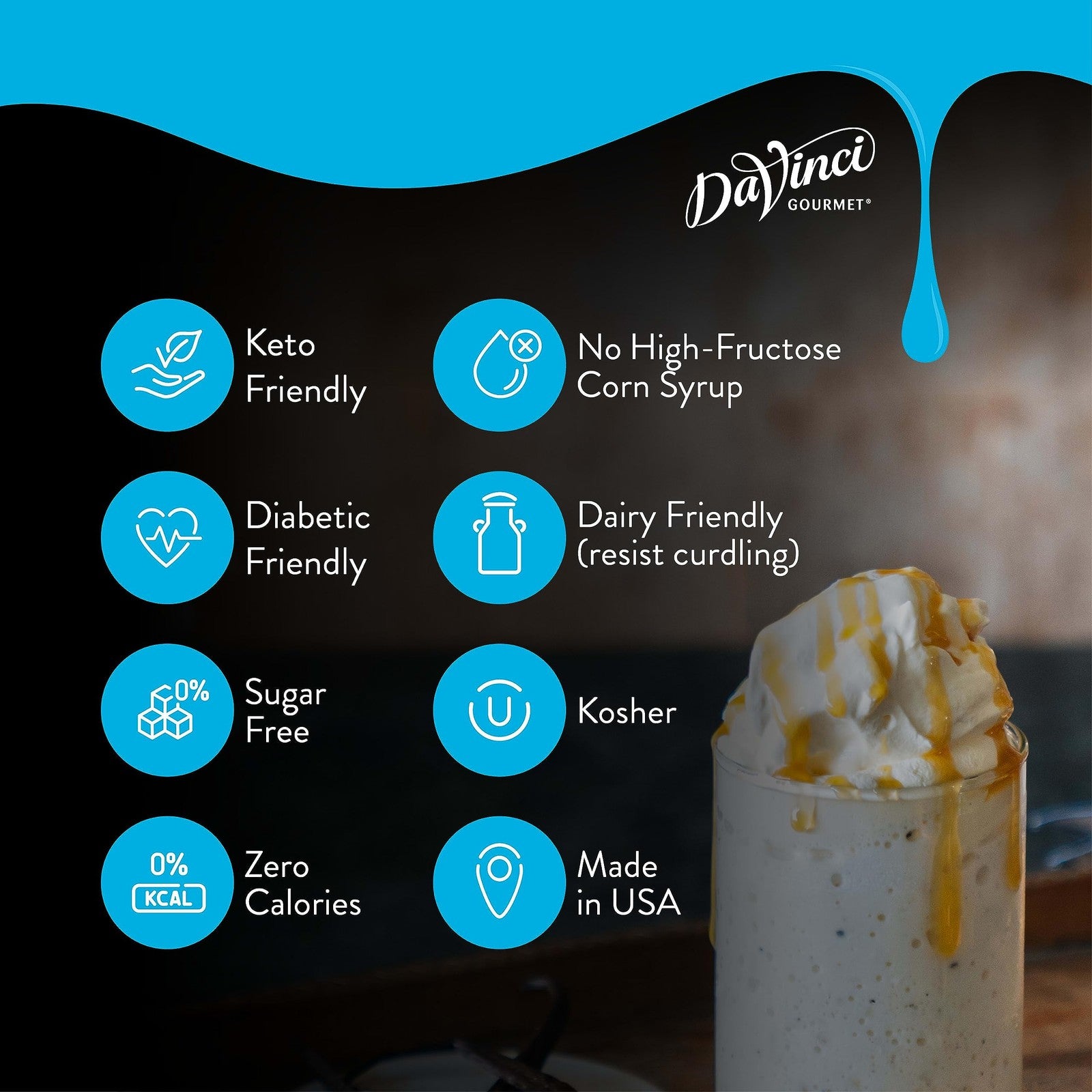 Davinci Gourmet Sugar Free Syrup, Coffee Liqueur, 25.4 Fl Ounce