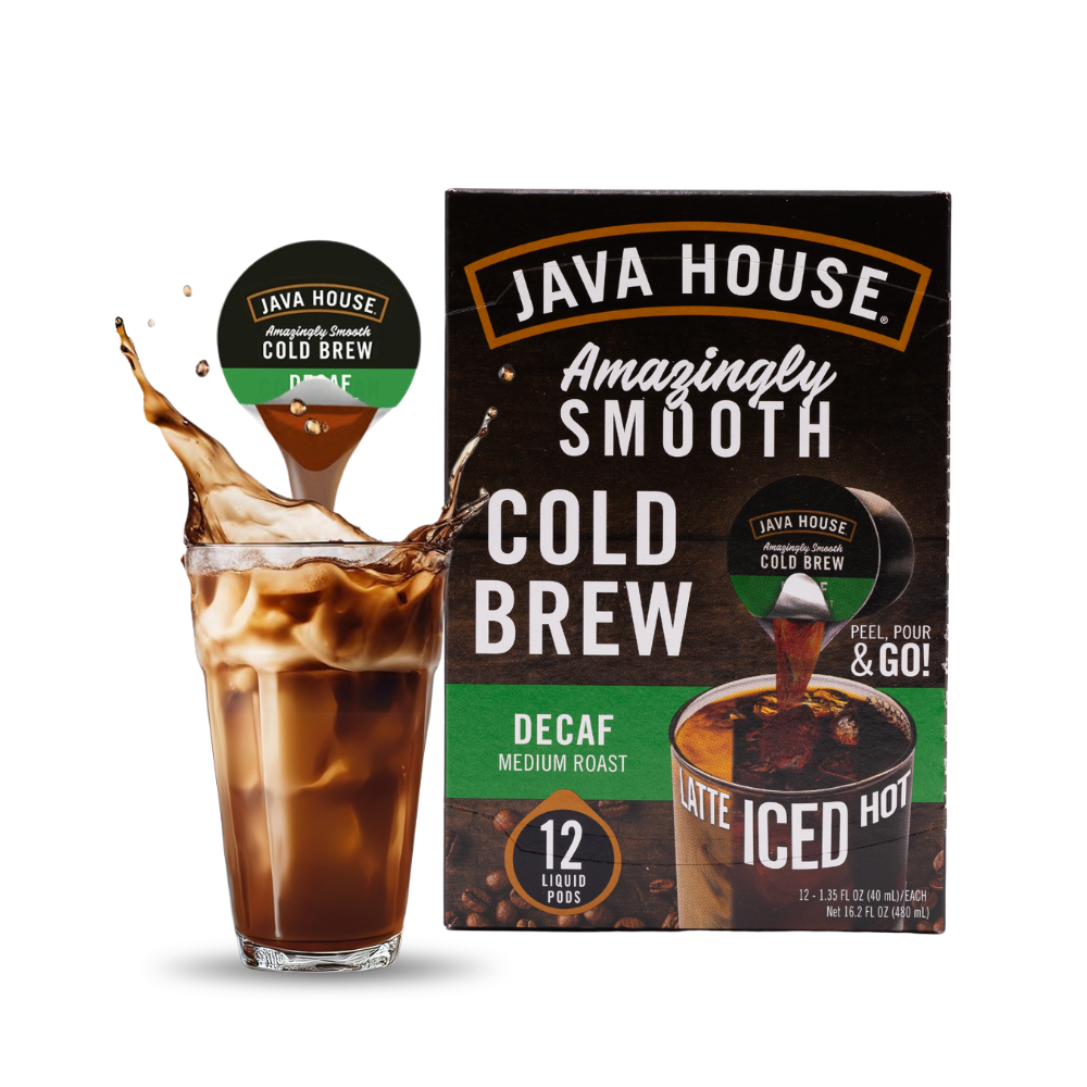 Java House Cold Brew Coffee Pods Decaf | Peel & Pour Cold Brew Coffee