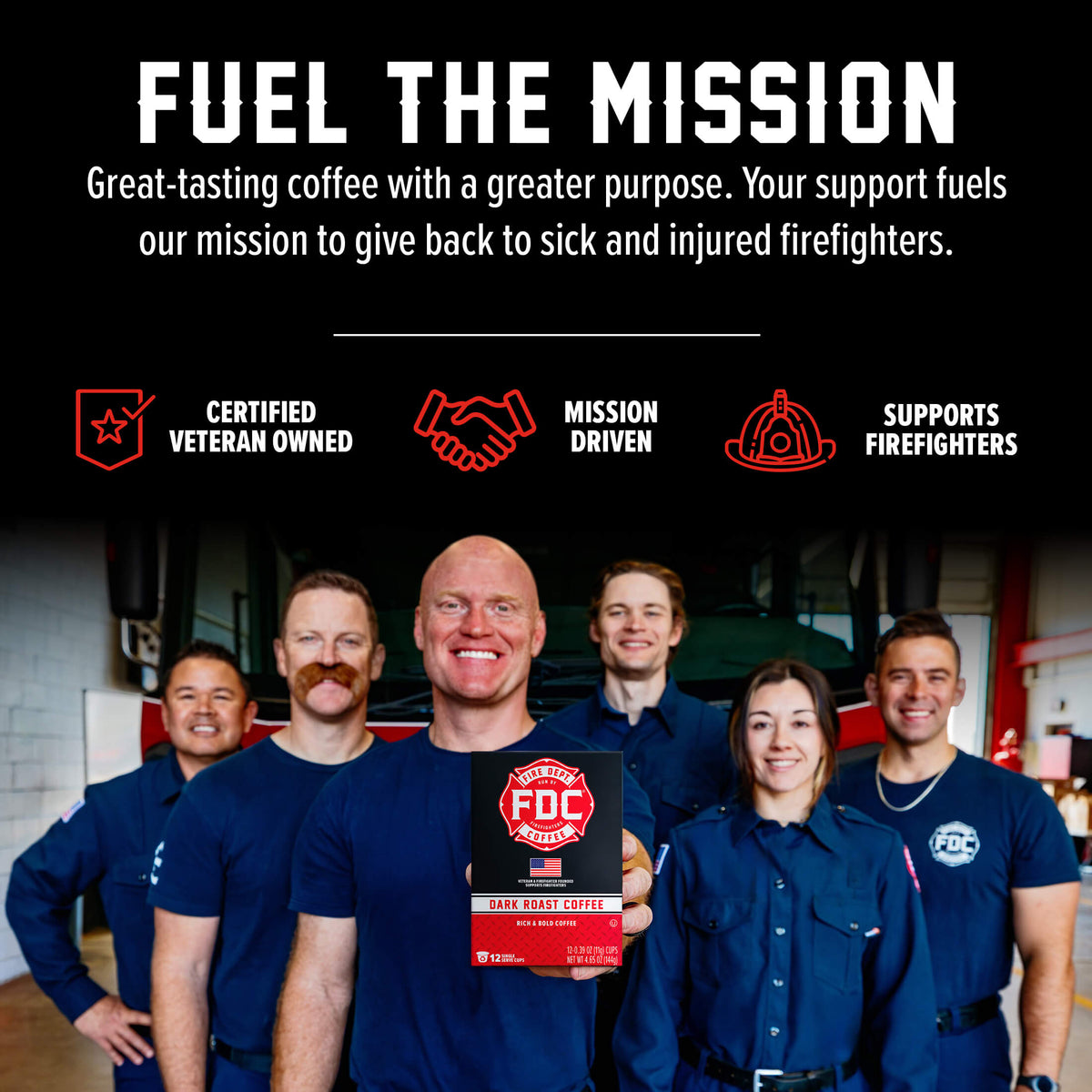 Fire Dept Coffee Dark Roast Pods