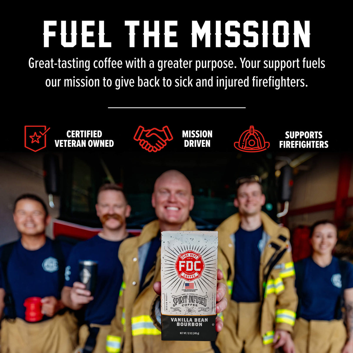 Fire Department Coffee Vanilla Bean Bourbon Infused Coffee