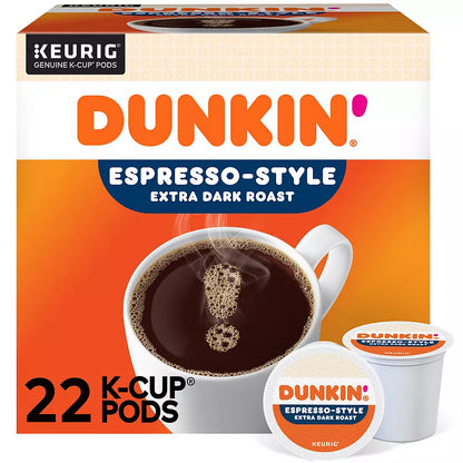 dunkin espresso style extra dark roast coffee