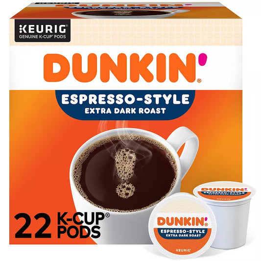 dunkin espresso style extra dark roast coffee