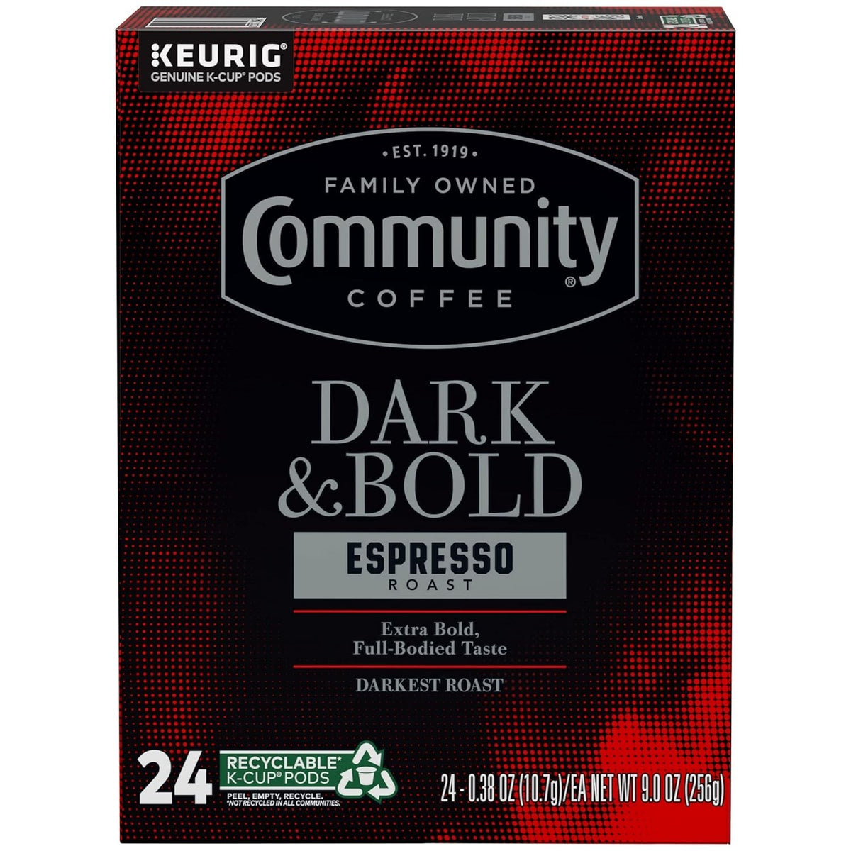 Community Coffee Dark & Bold Espresso Roast Coffee K-Cup Pods