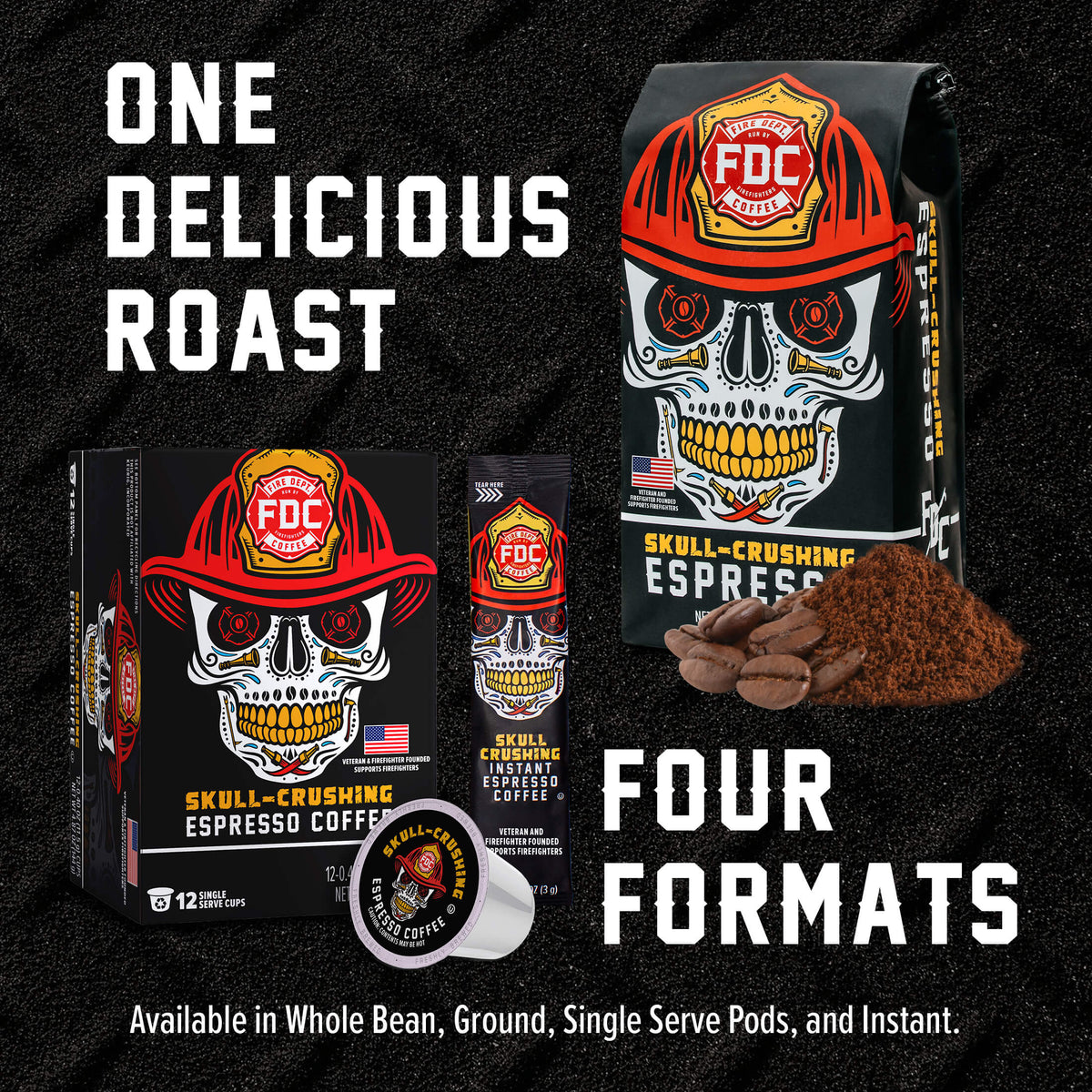 Fire Department Coffee Skull Crushing Espresso Coffee Pods