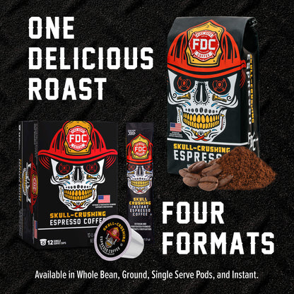 Fire Department Coffee Skull Crushing Espresso Coffee Pods