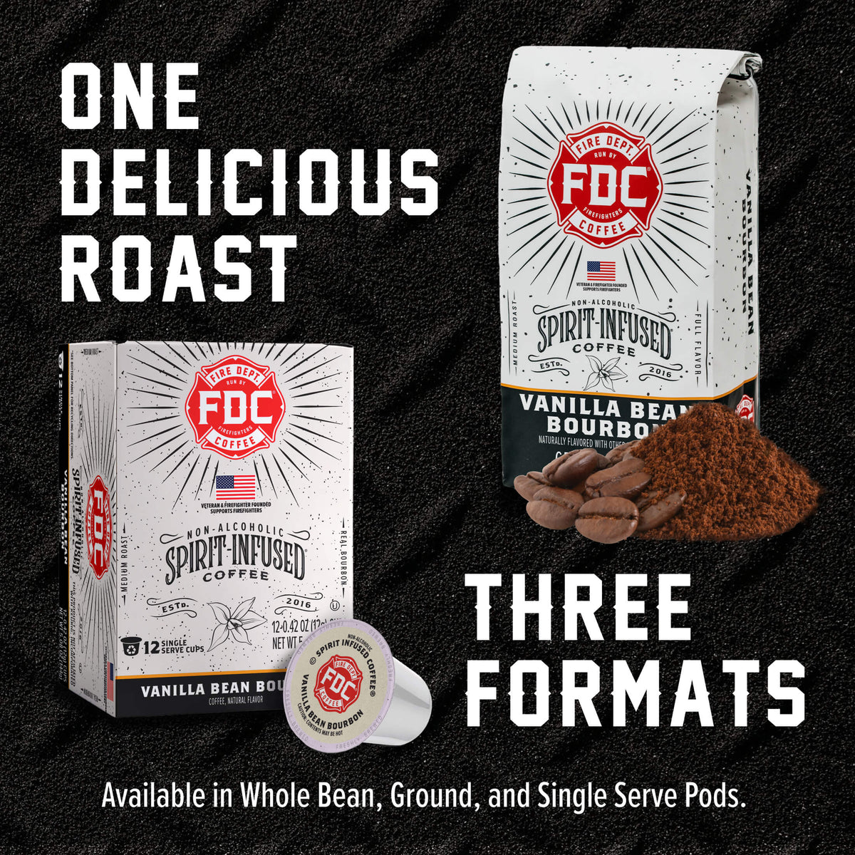 Fire Department Coffee Vanilla Bean Bourbon Infused Coffee