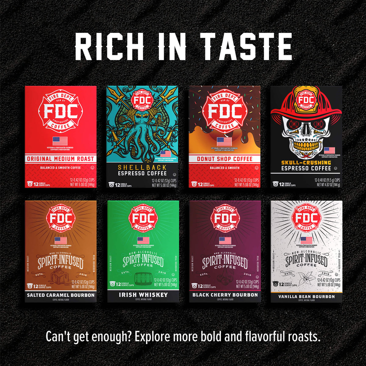Fire Dept Coffee Dark Roast Pods
