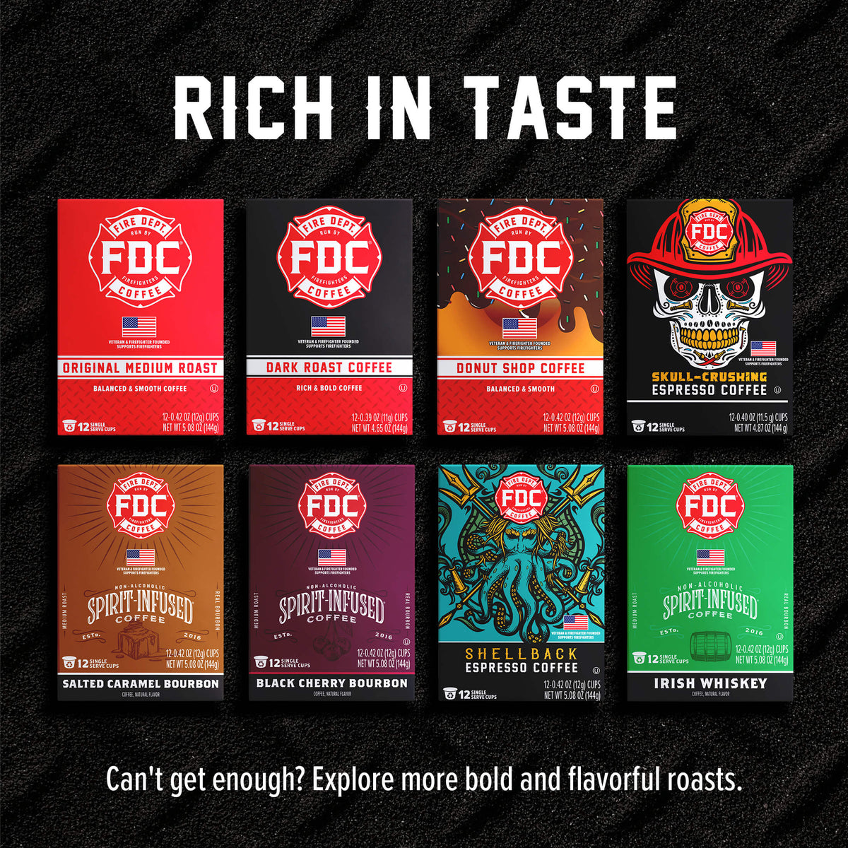 Fire Department Coffee Salted Caramel Bourbon Infused Coffee Pods