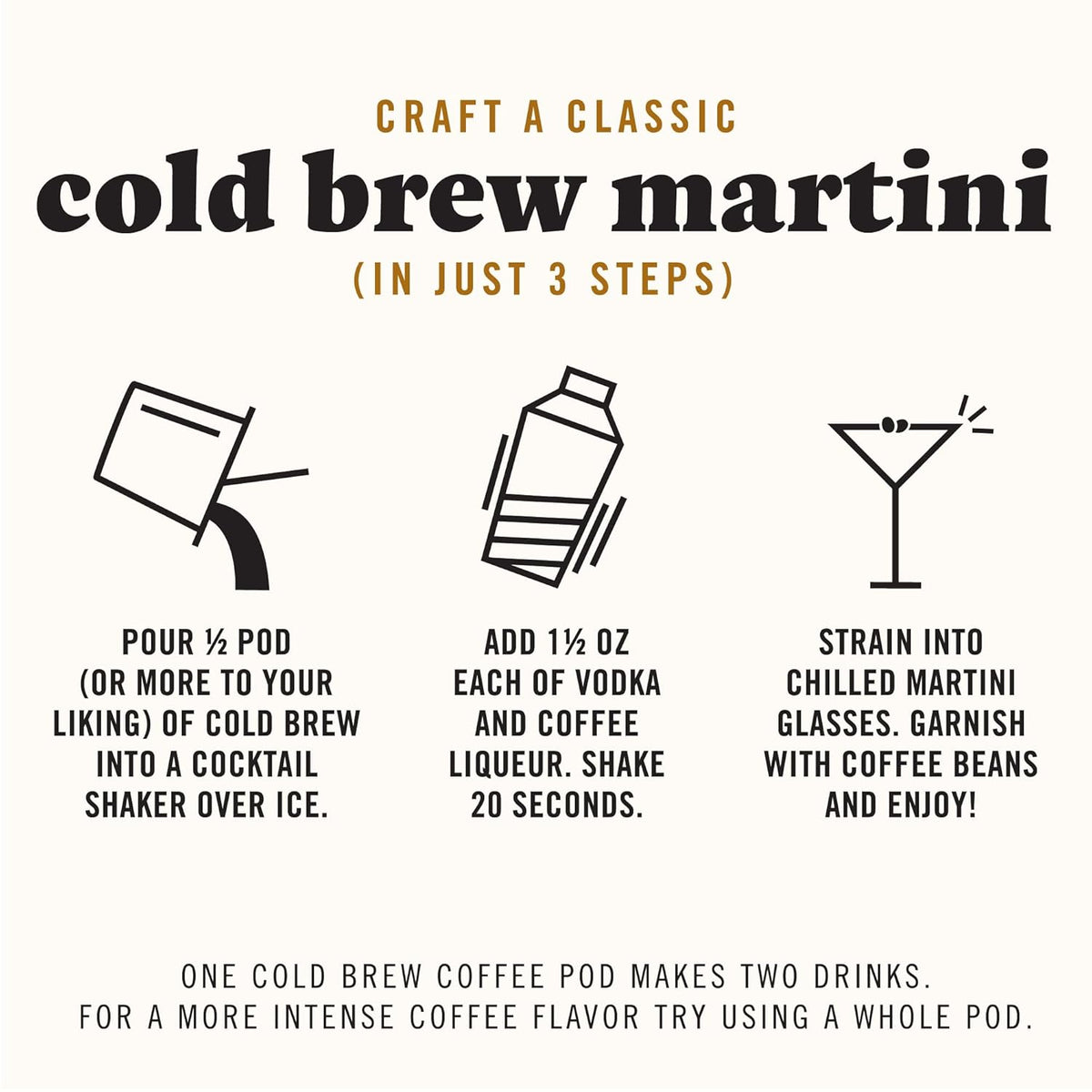 Java House Cold Brew Espresso Martini Mix - Peel and Pour Pods