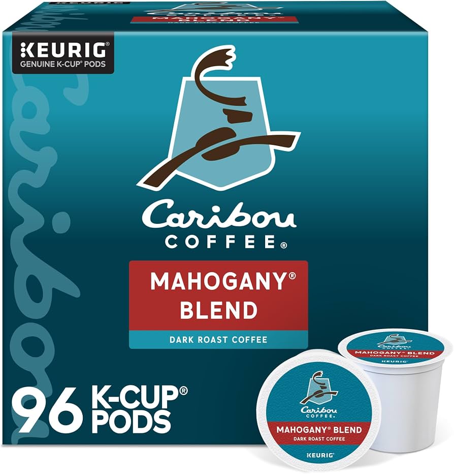Caribou Coffee Mahogany Blend Dark Roast Coffee K-Cup Pods