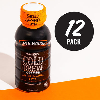 Java House Cold Brew 8oz Bottles - Salted Caramel Latte - Pack of 12