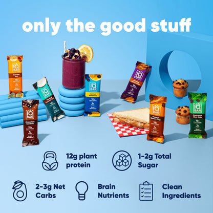 IQBAR 7 Bar Sampler Variety Pack Protein Bars