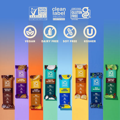 IQBAR 7 Bar Sampler Variety Pack Protein Bars