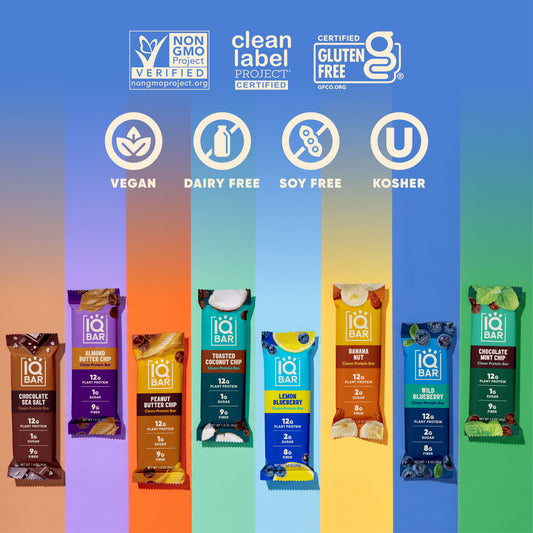 IQBAR 7 Bar Sampler Variety Pack Protein Bars