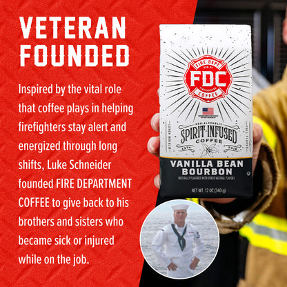 Fire Department Coffee Vanilla Bean Bourbon Infused Coffee