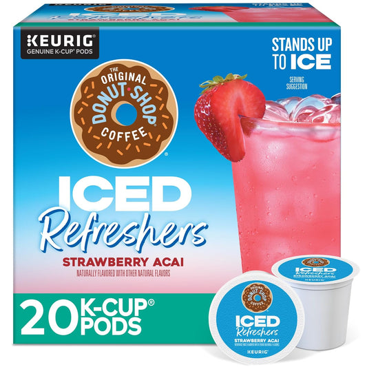 The Original Donut Shop Iced Refreshers, Strawberry Acai Flavor
