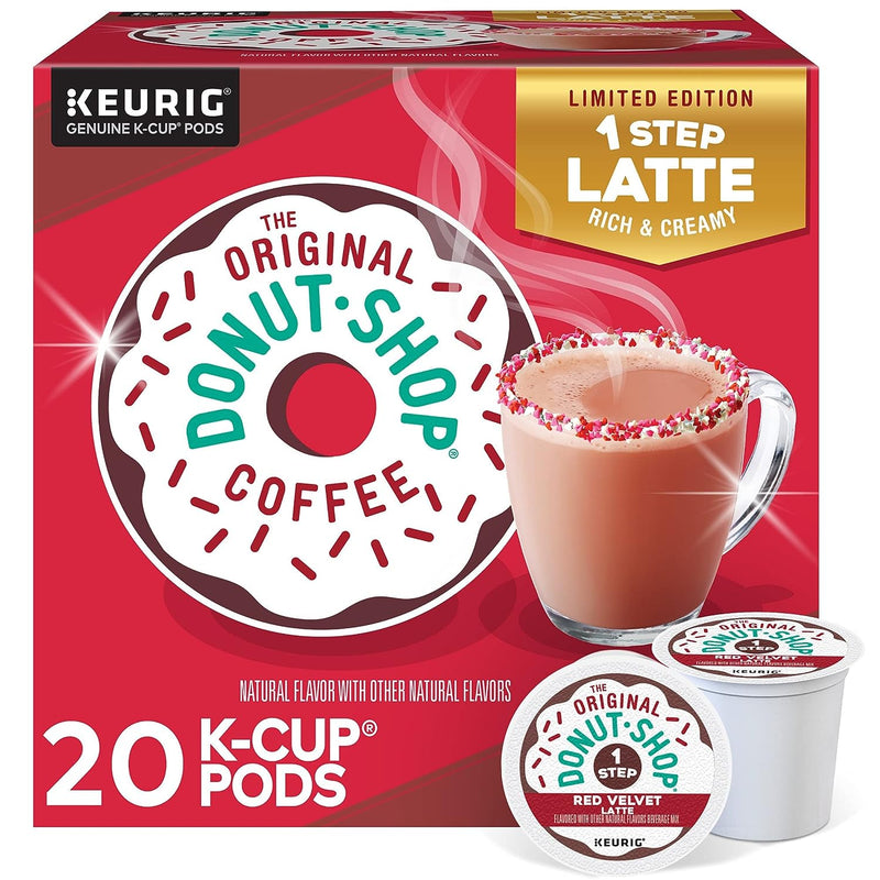 Donut Shop Red Velvet Latte K-Cups | Bulk Box | 24 ct