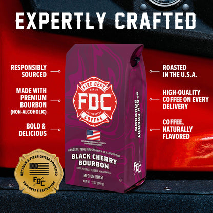 Fire Department Coffee Black Cherry Bourbon Infused Coffee
