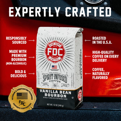 Fire Department Coffee Vanilla Bean Bourbon Infused Coffee