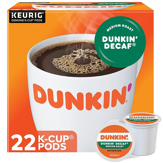 Dunkin Decaf Medium Roast Coffee K-Cup Pods