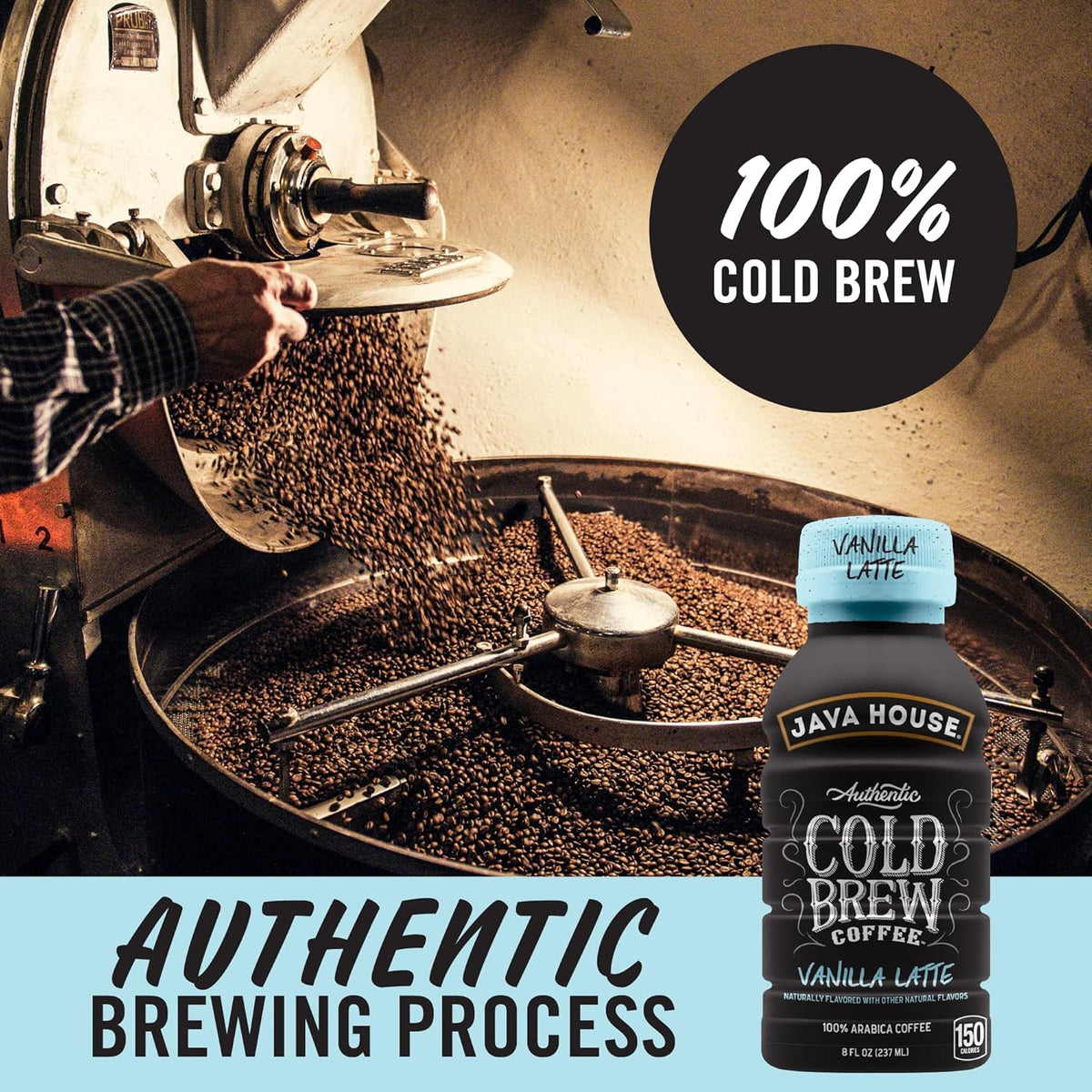 Java House Cold Brew 8oz Bottles - French Vanilla Latte
